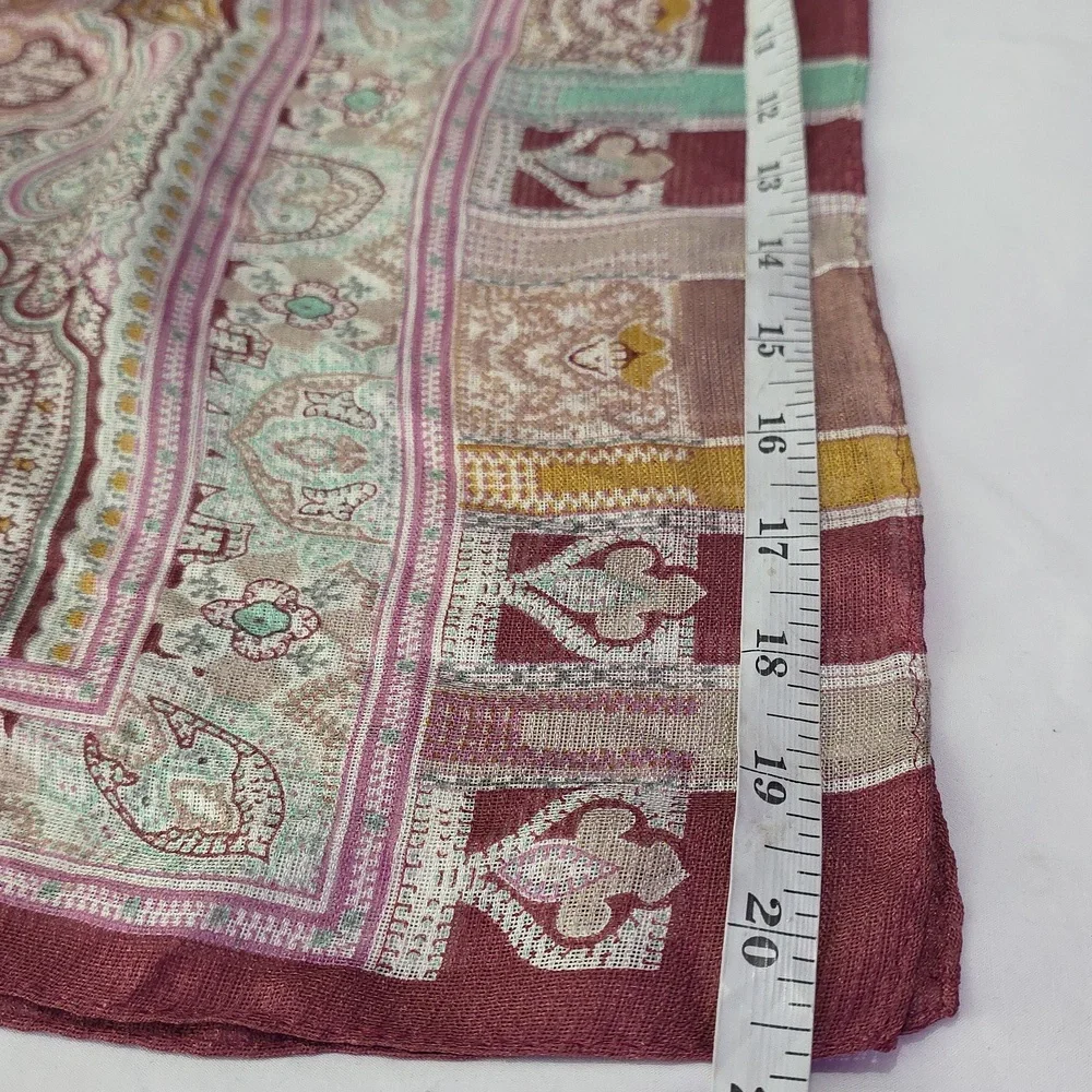 Bonnie Elegant Paisley Scarf - Multicolor‎ 100% Silk